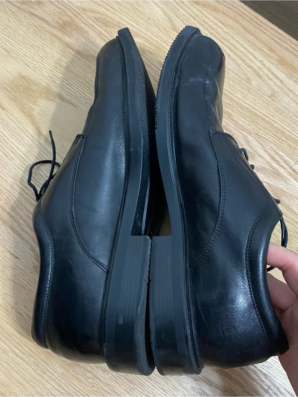 Florsheim Black Leather Lace-Up Oxfords Sz 13 Work Career Shoes